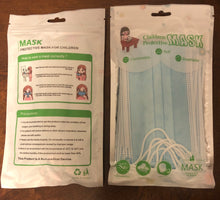 Load image into Gallery viewer, Kids Size Disposable Face Mask (10&#39;s)
